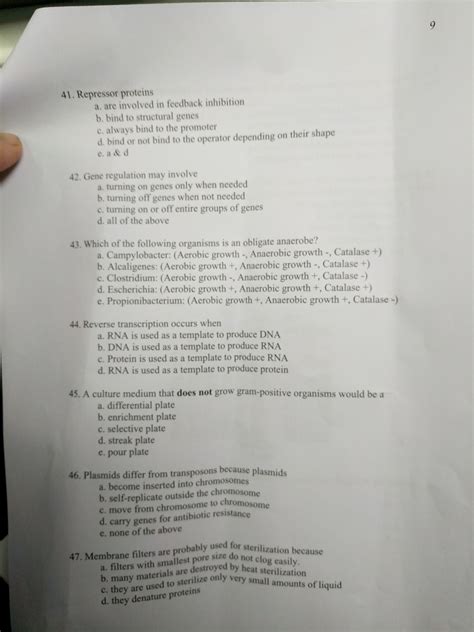 Solved 41. Repressor proteins a. are involved in feedback | Chegg.com