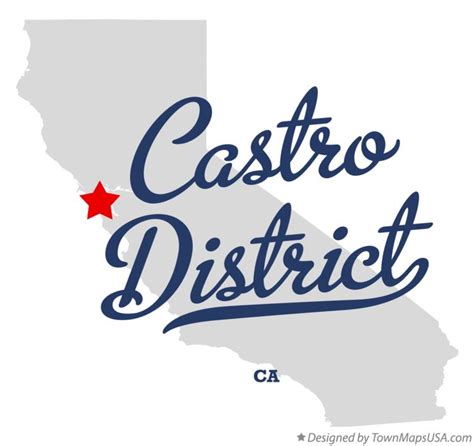 Map of Castro District, CA, California