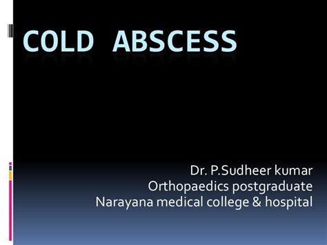 Cold abscess