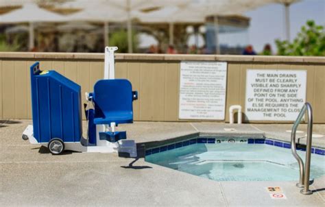 Portable Pool Lift Chair with Wheels and 350 lbs. Capacity- Portable Pro Pool 2 from Aqua Creek