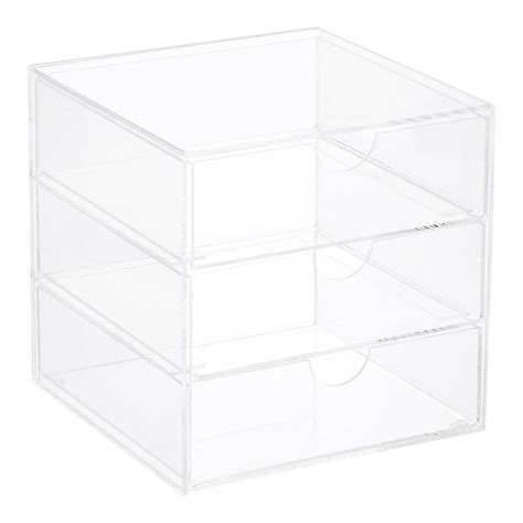 3-Drawer Premium Acrylic Accessory Box | Acrylic drawers, Office ...