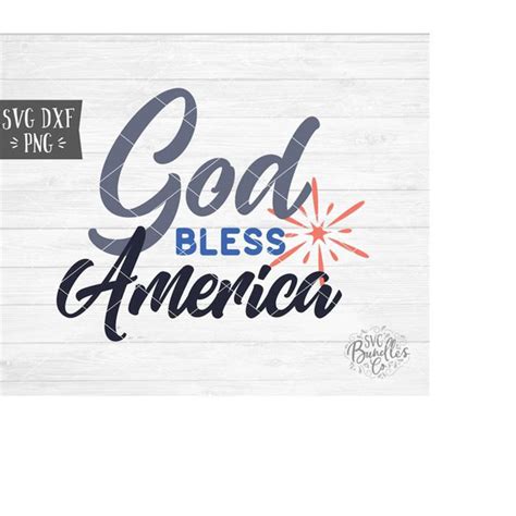 Instant SVG/DXF/PNG God Bless America, usa svg, america svg, - Inspire ...