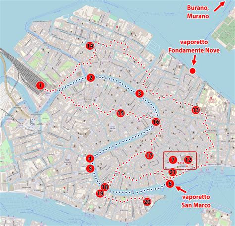 Venecia – Mapa turístico en PDF – ¿Qué ver? Guía.