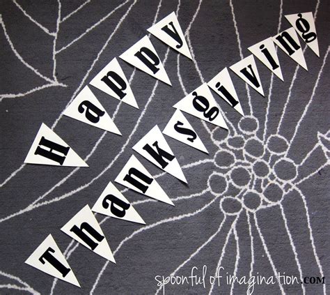 Happy Thanksgiving Banner - Spoonful of Imagination