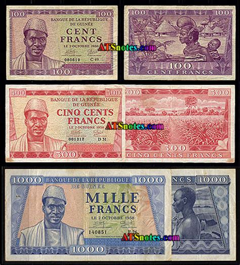 Guinea banknotes - Guinea paper money catalog and Guinean currency history