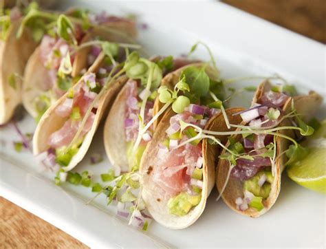 Yellowfin Tuna Ceviche Tacos