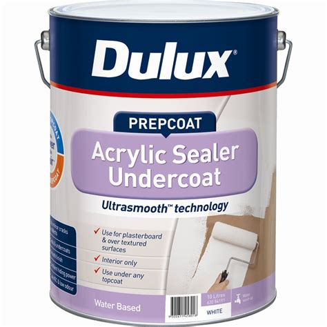 Dulux Prepcoat 10L White Acrylic Sealer Undercoat | Bunnings Warehouse