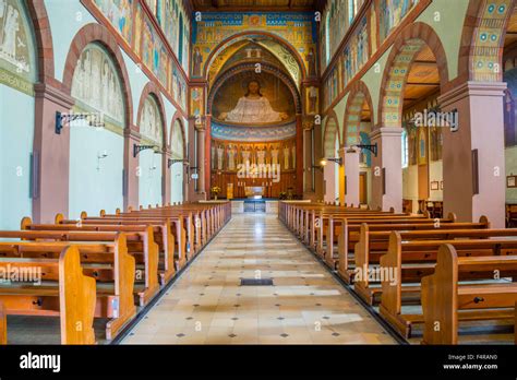 Abbey, abbey church, altar, apse, picture, Bingen, Christianity, figure ...