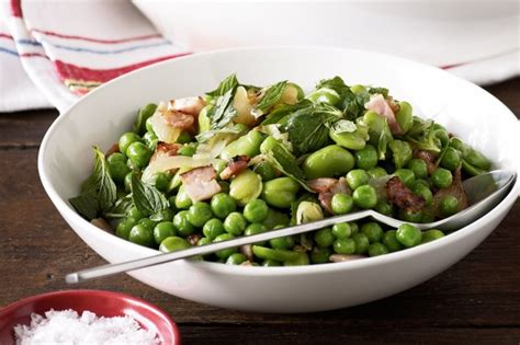 Broad Beans And Peas Sauteed With Bacon Recipe - Taste.com.au