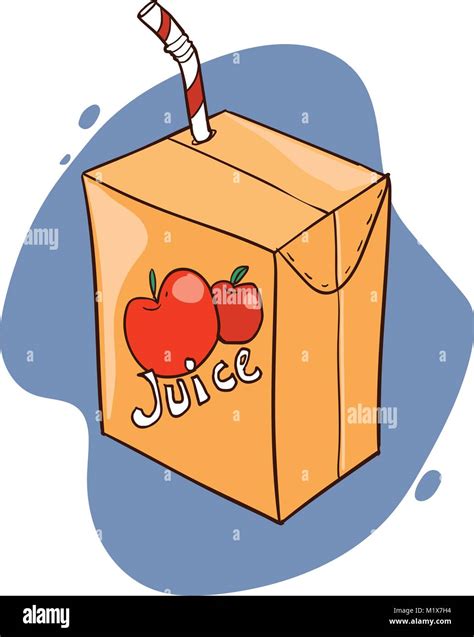 freehand drawn cartoon juice box Stock Vector Image & Art - Alamy