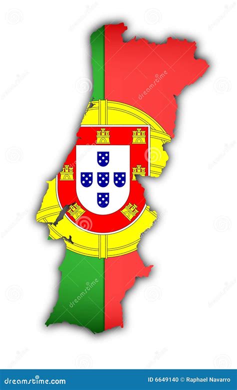 Flag and map of portugal stock illustration. Illustration of lisbon ...