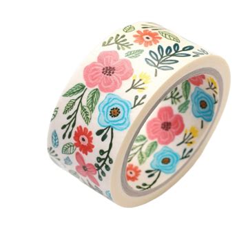 Washi Tape With Floral Flower Illustration, Floral, Background, Flower PNG Transparent Image and ...