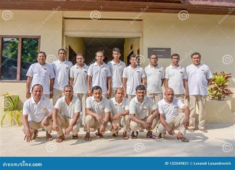 Laundry Staff in Uniform Gathered for Group Photo Editorial Photo ...