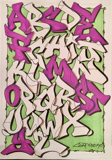 Graffiti Alphabet 26 Letters of Style #1 | Bombing Science