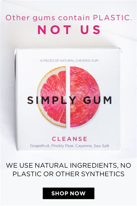 All Natural Gum | Plastic Free! All Natural Ingredients | Gum, Natural ...