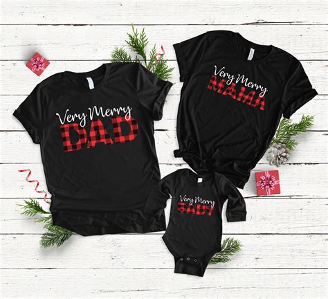 Family Christmas shirts Matching holiday shirts Very Merry | Etsy