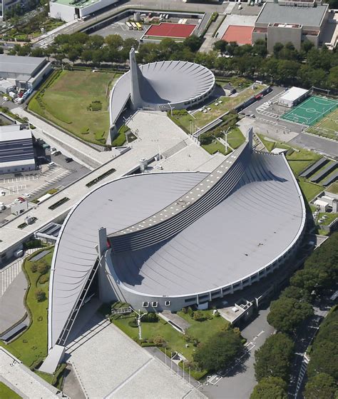 an aerial view of a large building with many windows