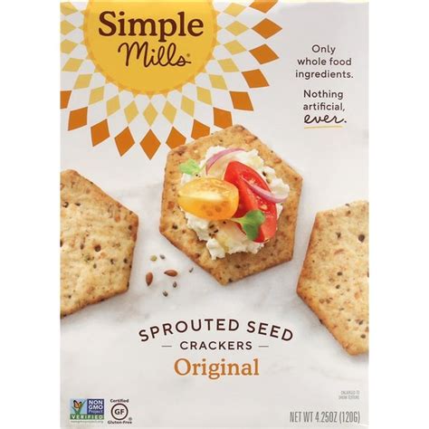 Simple Mills Original Sprouted Seed Crackers (4.25 oz) - Instacart