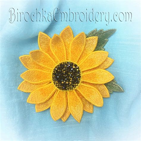 Free Standing Lace Sunflower Flower – Birochka Embroidery