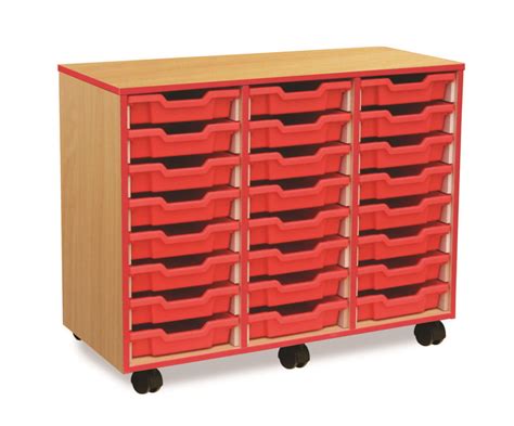 24 Tray Unit With Coloured Edge - Forward Furniture