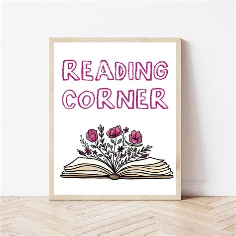 Reading Corner Printable Sign, Classroom Wall Art, Classroom Reading Nook Decor, Reading Corner ...