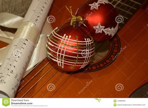 Guitar music christmas stock image. Image of notes, christmas - 103886009