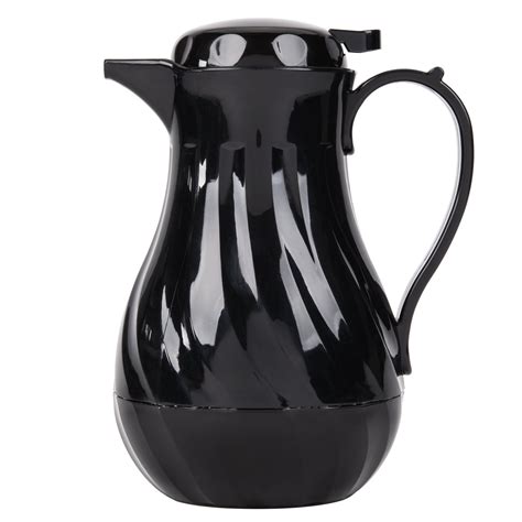 Choice 42 oz. Black Swirl Thermal Coffee Carafe / Server