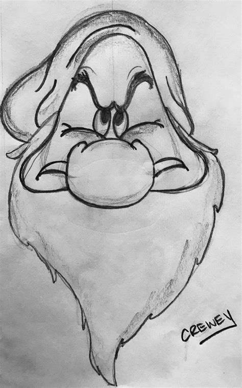 Sketchy of Grumpy | Disney drawings sketches, Disney art drawings, Easy ...