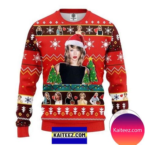 Taylor Swift Sweatshirt Knitted Christmas Ugly Sweater - Kaiteez