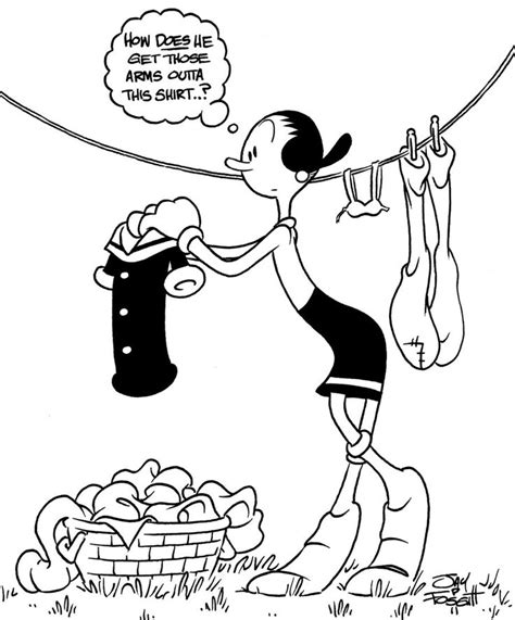 OLIVE OYL DOING LAUNDRY by JayFosgitt on DeviantArt | Popeye cartoon, Popeye the sailor man ...