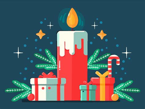 Christmas Candle Background Illustration by Fenny Apriliani on Dribbble