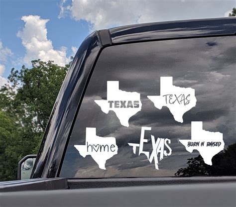 Texas Vinyl Decal Car Decal Texas Car Sticker State Decal Texas Sticker Texas Decal Texas Car ...