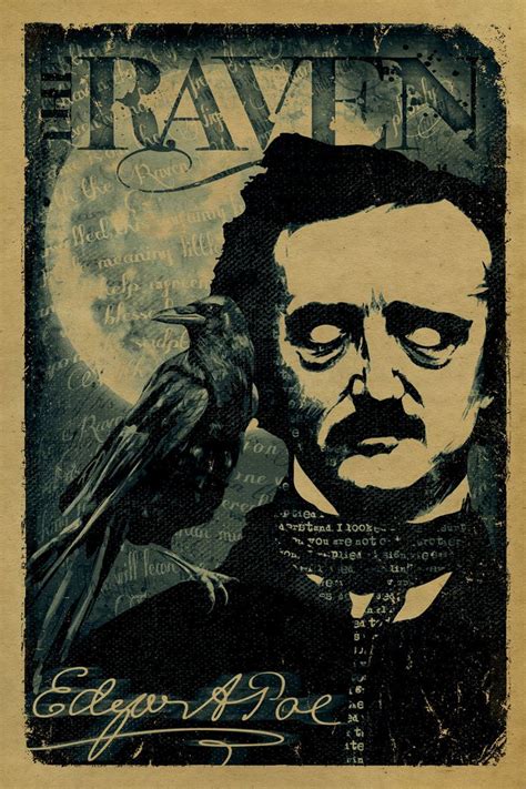 The Raven by Edgar A Poe Poster. 12x18. Kraft Paper. - Etsy Australia ...