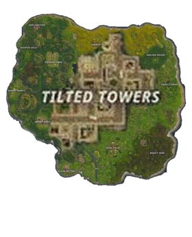 Tilted Towers Map Fortnite T-shirt