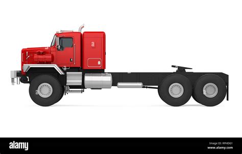 Red Semi-trailer Truck Isolated Stock Photo - Alamy