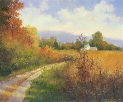 Autumn Country Road Painting by Mary Jean Weber - Fine Art America