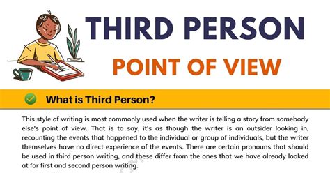 Third-Person Point Of View: What Is It And How Do I Use It? • 7ESL