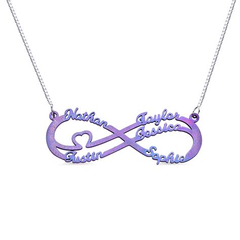 Personalized Colorful Infinity Name Necklace - GetNameNecklace