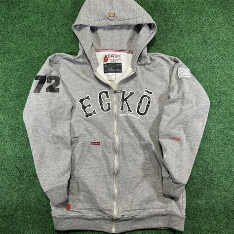 2000s Ecko unlimited zip up hoodie size... - Depop