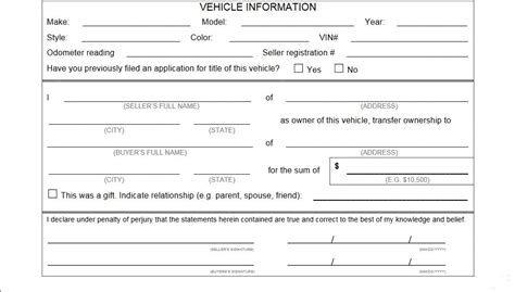 Vehicle Bill Of Sale Template Fillable PDF | Excel spreadsheets templates, Bill of sale template ...