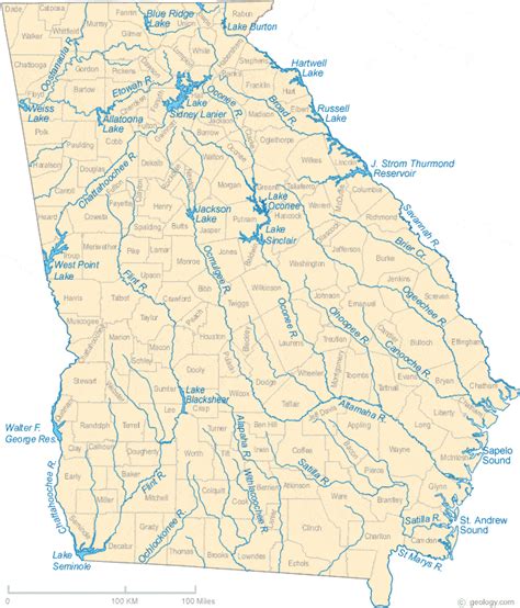 Map Of Lake Lanier Georgia - Sasha Costanza