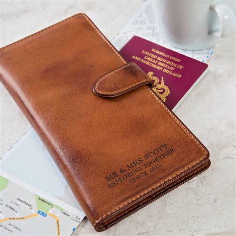 Personalised Leather Travel Wallet By ginger rose