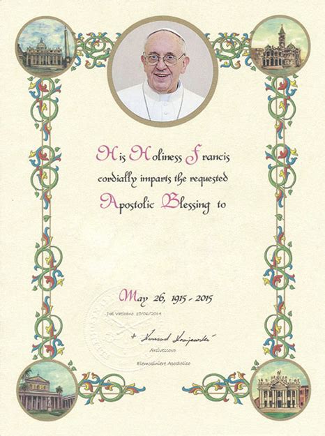 PAPAL BLESSINGS - St. Michael's Parish Corkery