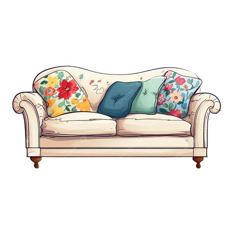 Cute Cottage Style Sofa, Furniture, Transparent PNG Transparent Image ...