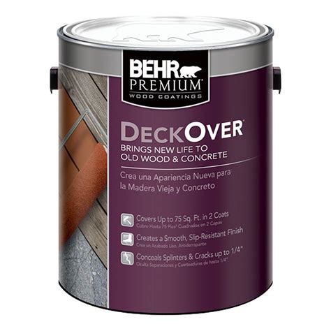 BEHR Premium DeckOver 1 gal. Solid Color Exterior Wood and Concrete ...