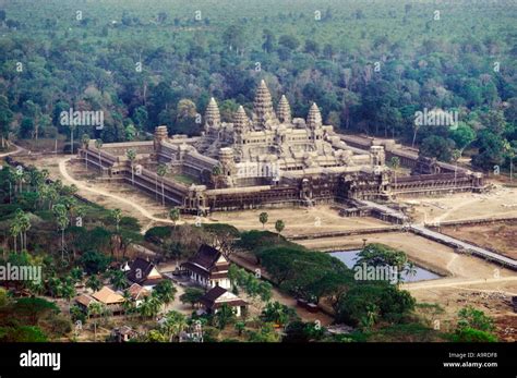 An aerial view of Angkor Wat Cambodia Stock Photo: 2309623 - Alamy