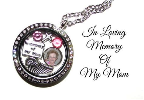 In Memory Mom Memorial Jewelry Pendant Necklace | Etsy | Memorial ...