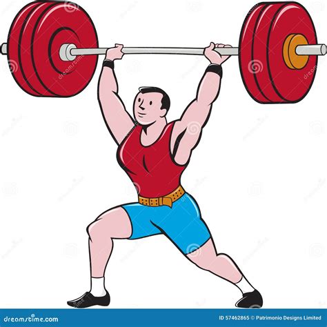 Weightlifter Lifting Cartoon Vector | CartoonDealer.com #83332663