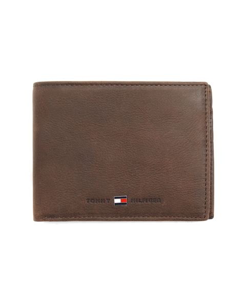 Tommy Hilfiger Brown Leather Wallet in Brown for Men | Lyst