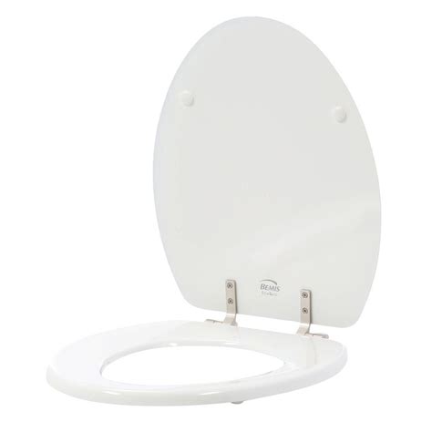 BEMIS STA-TITE Elongated Closed Front Toilet Seat in White-1526NI 000 ...